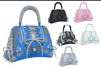 3d bag modeling and design with tech pack for manufacturing