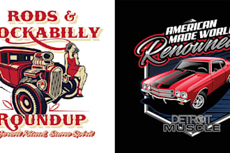 create auto detailing, automotive, car wash and mobile detailing logo