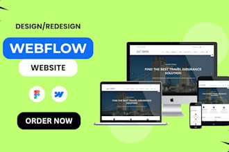 design, redesign webflow website, figma to webflow responsive website