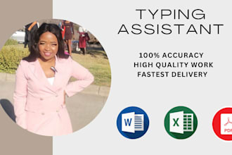 offer fast typing services, delivering up to 100 pages within 24 hours