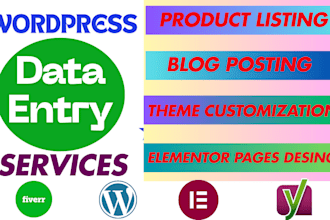 do professional wordpress data entry and blog post services