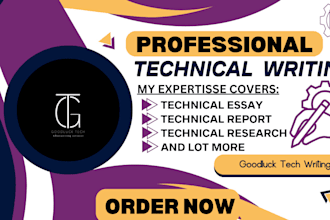 do technical writing, report writing, technical paper on cybersecurity, ai