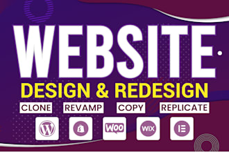 build copy clone revamp replicate redesign wordpress shopify wix website design