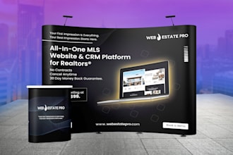 design step and repeat, backdrop, trade show booth, standee, billboard banner