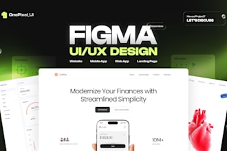 create professional figma website design and landing page UI