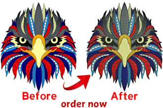 digitize image for embroidery logo digitizing  emb dst pes in 1 hours