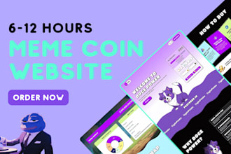 build crypto meme coin website, meme token or coin website
