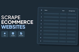 build a web scraper to scrape ecommerce websites