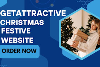 design attractive christmas website festive period website halloween website