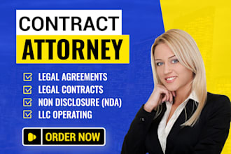 write legal contract, agreement, nda, llc operating agreement or service terms