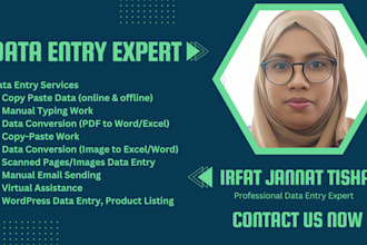 copy paste data entry, manual typing, PDF to word data entry