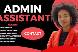 be virtual assistant for administrative support, admin support task manage email