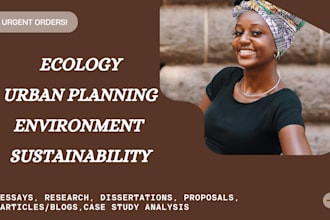 do urban planning, ecology, environmental sustainability, climate change, sdgs