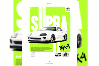 designing car poster for you