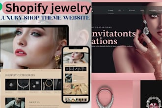 design a shopify clothing jewelry, fashion website or shopify dropshipping store