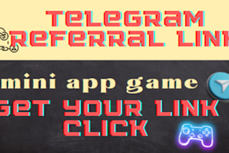 website link promotion, crypto, referral link, mini app do telegram promotion