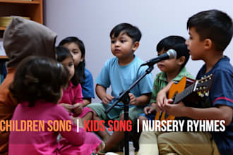 sing and produce children song kids music, gospel choir, jingles, lullabies, edm