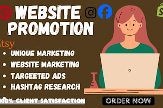 promote shopify, ebay, etsy, amazon website or products on social media in US UK