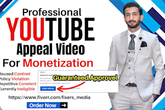 make successful youtube appeal video for reused content monetization suspension