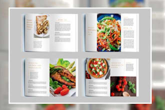design format recipe cookbook journal workbook layout design for print and ebook