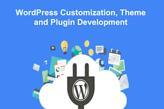 develop a custom theme, custom plugin, or customize your wordpress website