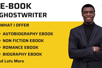 write memoir, autobiography, biography as ebook ghostwriter