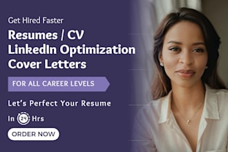 write and update ats resume, cover letter and linkedin