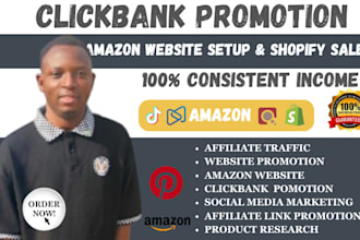 promote clickbank affiliate marketing sales funnel, amazon website sales