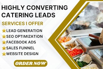 generate catering leads food truck lead dietitian appointment booking website ad