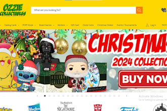 design christmas funko shopify store pop figure website anime ecommerce store