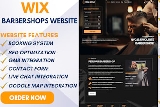 design seo optimized wix barbershops website barber website barber landing page