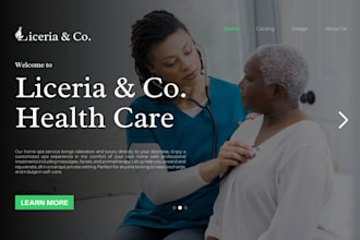 design healthcare, home care, nonprofit, dna testing on wordpress, wix website