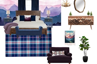interior design a mood board for a kids bedroom