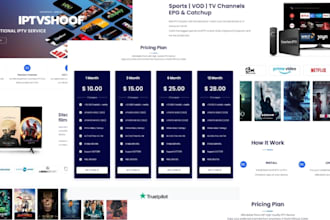 create a professional iptv website for your iptv reseller business on wordpress