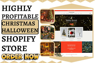 design christmas shopify black friday halloween store christmas gift website