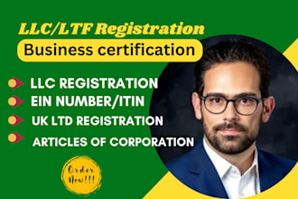 do llc registration for US resident and non resident, ein, itin, or dissolve llc