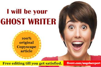 ghost write 500 word high quality original  SEO articles