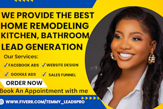 generate home remodeling leads kitchen bathroom remodeling landing page funnel