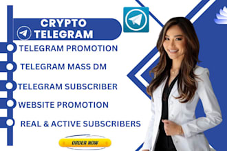 do crypto telegram promotion get real and active telegram subscribers