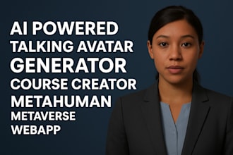do ai powered talking avatar generator course creator metahuman metaverse webapp