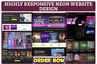 build neon shopify neon sign neon led light neon store neon dropshipping website