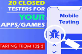 provide 20 device active testers for google play console