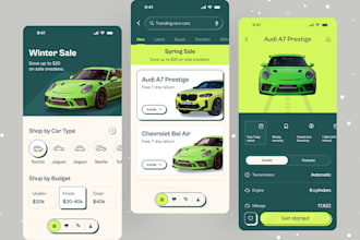 develop car marketplace app, car dealership app, car listing app, car rental app