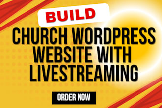 create, design and redesign church wordpress website with livestreaming features