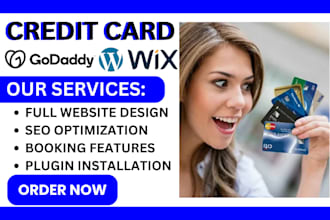 design SEO friendly cre dit repair website cre dit card credit finance website
