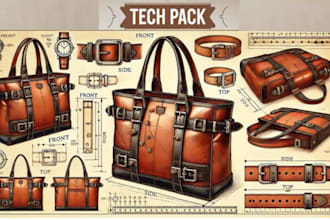 design handbag, duffle bag, tote bag, backpack, bag design and bag tech pack