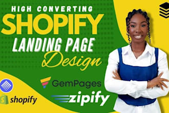 design a shopify landing page, pagefly, gempages, pagetify, shogun ecomposer