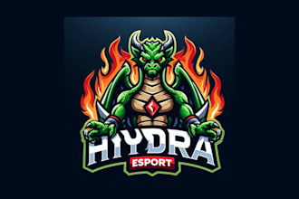 do unique hydra esports mascot logo within two days