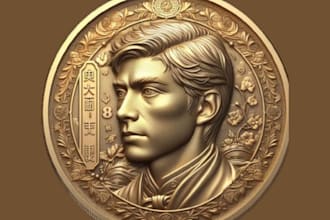 sculpt printable coin 3d model bas relief medallion crypto logo nft cards