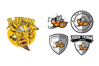 design high quality bee mascot logo